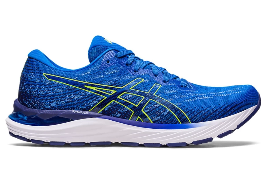 ASICS Men's GEL-STRATUS 3 KNIT Running Shoes - Electric Blue/Safety Yellow