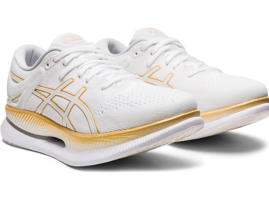 ASICS METARIDE Women's Running Shoes - White/Pure Gold for Enhanced Performance