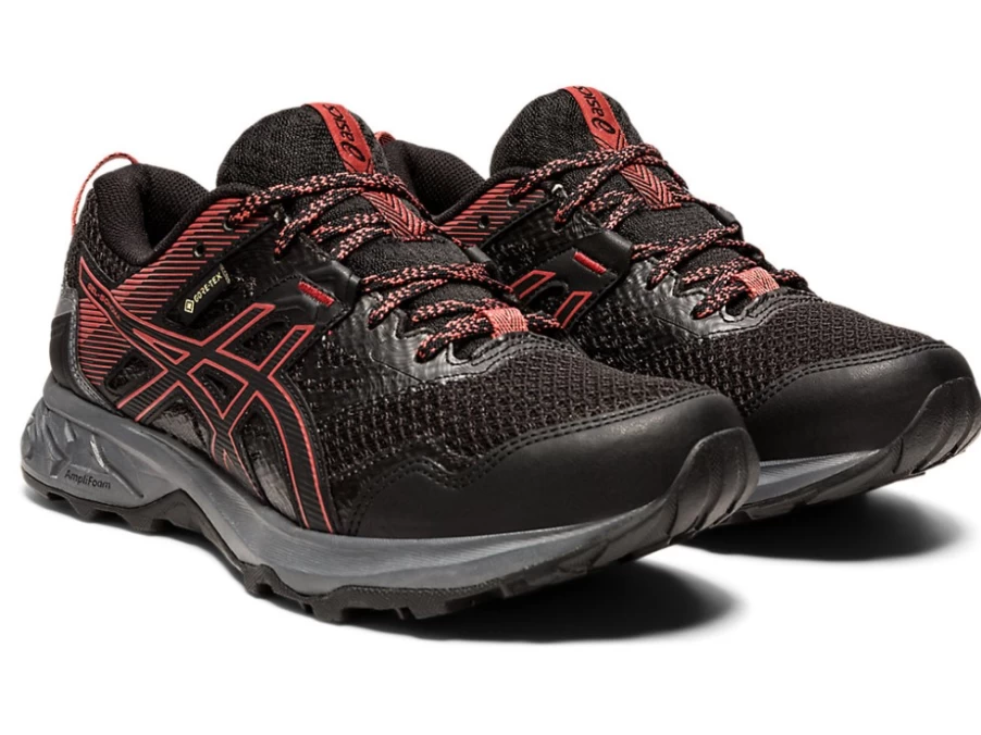 ASICS Women's GEL-SONOMA 5 G-TX Trail Running Shoes - Black/Dried Rose, Waterproof Hiking Sneakers
