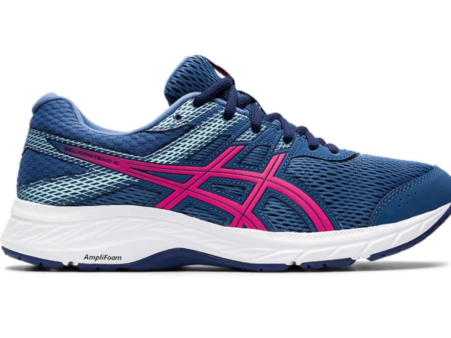 ASICS Women's GEL-CONTEND 6 Running Shoes - Grand Shark/Pink Glo
