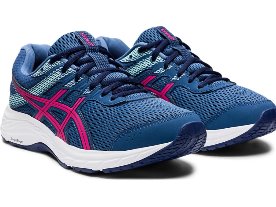 ASICS Women's GEL-CONTEND 6 Running Shoes - Grand Shark/Pink Glo