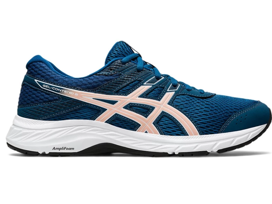 ASICS GEL-CONTEND 6 Women's Running Shoes - Mako Blue/Ginger Peach - Lightweight Comfort for Women
