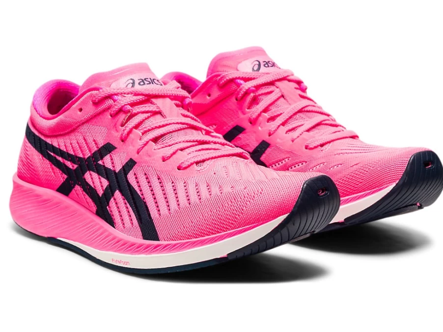 ASICS METARACER Women's Running Shoes in Hot Pink/French Blue