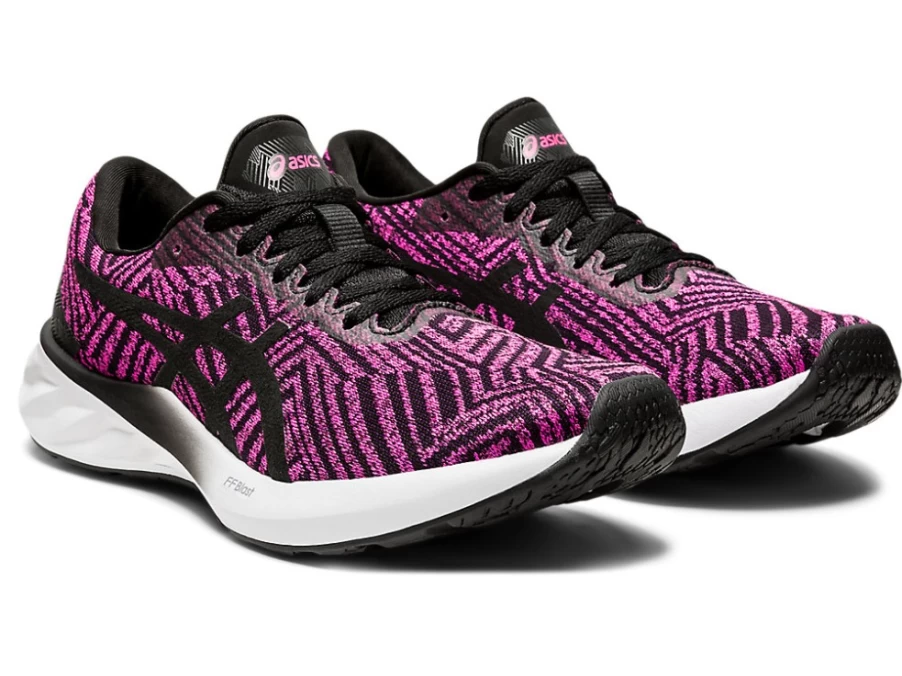 ASICS WOMEN'S ROADBLAST RUNNING SHOES - PINK GLO/BLACK