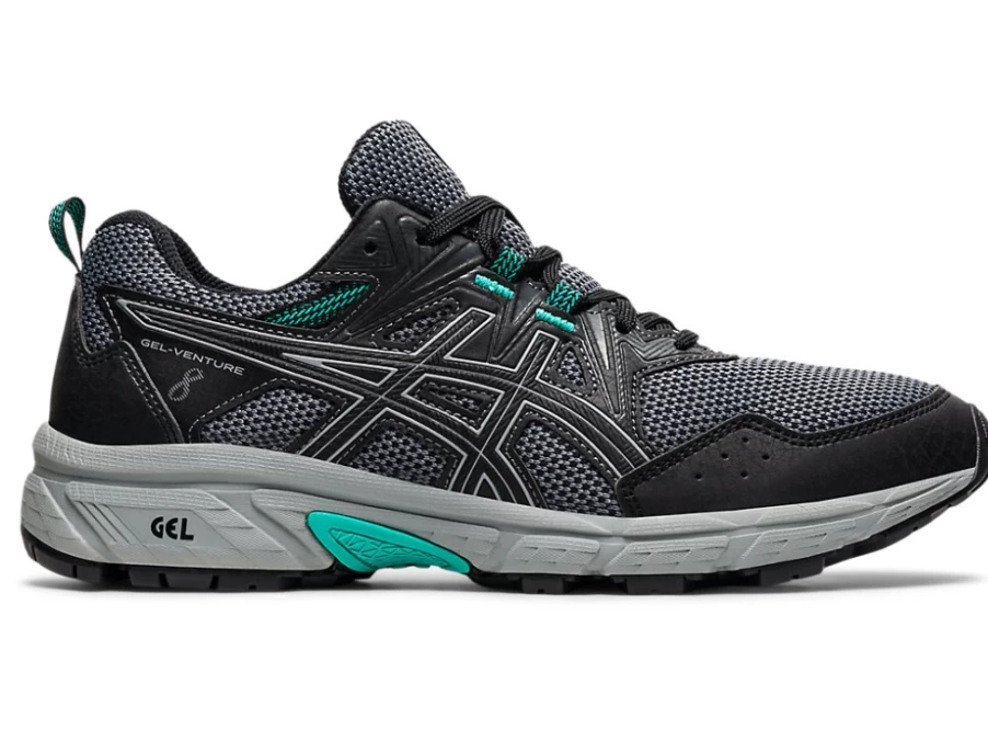 ASICS Women's GEL-VENTURE 8 Running Shoes - Black/Sheet Rock Trail Sneakers for Women
