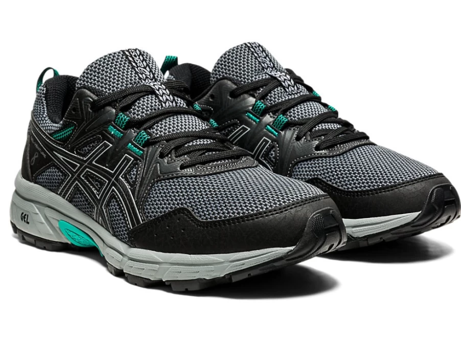 ASICS Women's GEL-VENTURE 8 Running Shoes - Black/Sheet Rock Trail Sneakers for Women