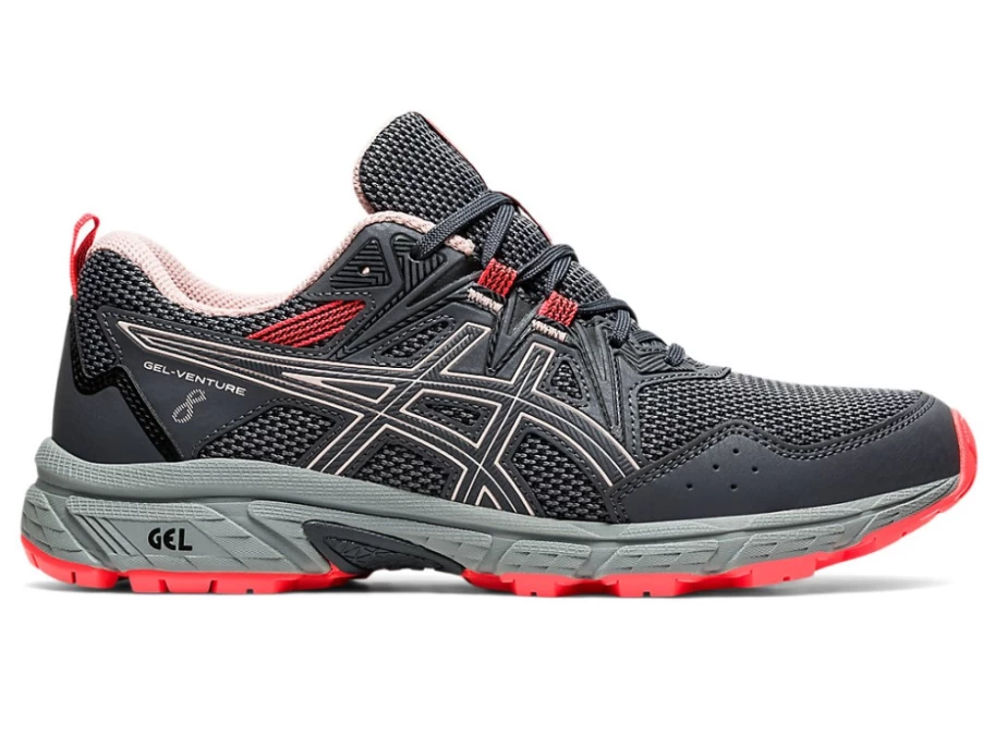 ASICS Women's GEL-VENTURE 8 Running Shoes - Carrier Grey/Ginger Peach