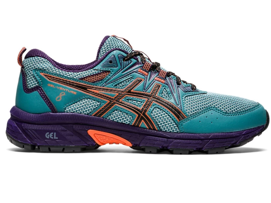 ASICS Women's GEL-VENTURE 8 Running Shoes in Misty Pine/Nova Orange