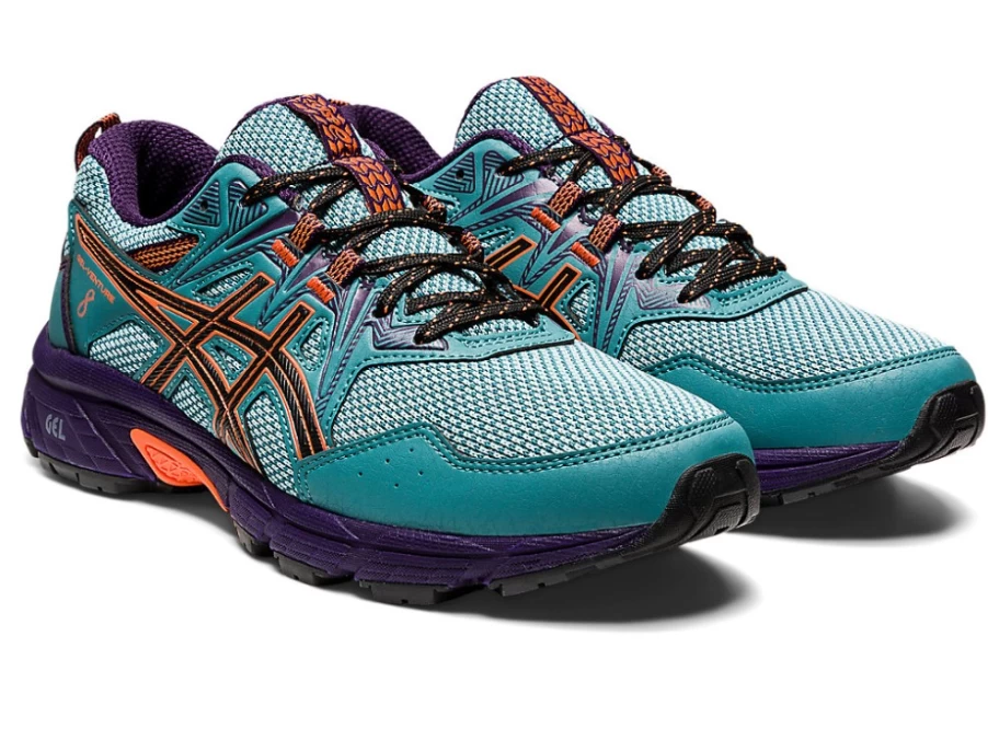 ASICS Women's GEL-VENTURE 8 Running Shoes in Misty Pine/Nova Orange