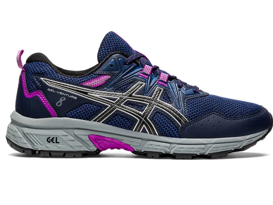 ASICS Women's GEL-VENTURE 8 Running Shoes in Midnight/Pure Silver