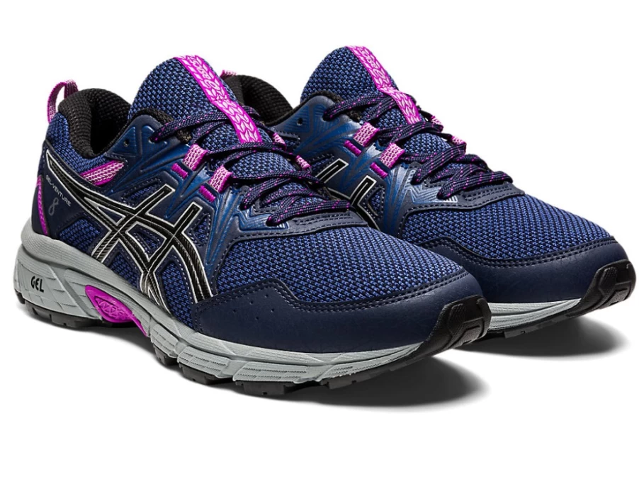 ASICS Women's GEL-VENTURE 8 Running Shoes in Midnight/Pure Silver