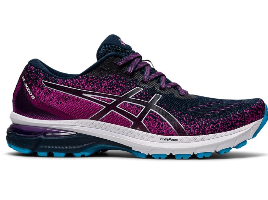 ASICS Women's GT-2000 9 KNIT Running Shoes - French Blue/White
