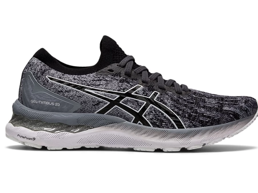 ASICS Women's GEL-NIMBUS 23 KNIT Running Shoes - Sheet Rock/Black