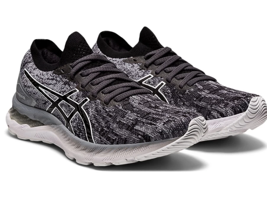 ASICS Women's GEL-NIMBUS 23 KNIT Running Shoes - Sheet Rock/Black