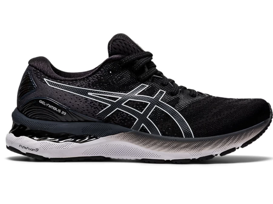 ASICS Women's GEL-NIMBUS 23 Running Shoes - Black/White