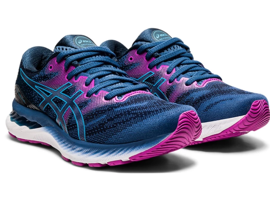ASICS Women's GEL-NIMBUS 23 Running Shoes - Grand Shark/Digital Aqua