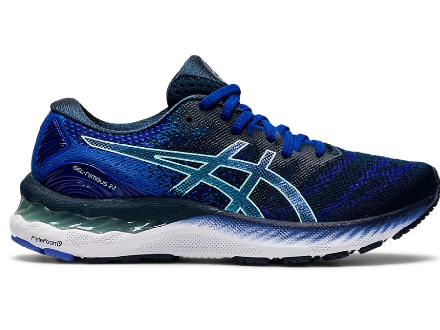 ASICS Women's GEL-NIMBUS 23 Running Shoes in French Blue/Fresh Ice