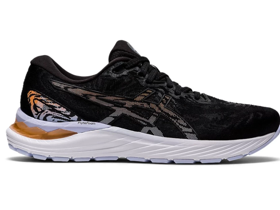 ASICS Women's GEL-CUMULUS 23 Running Shoes - Black/Sun Peach