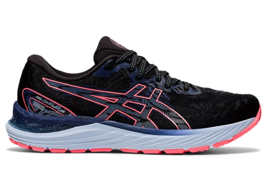 ASICS Women's GEL-CUMULUS 23 Running Shoes - Black/Blazing Coral