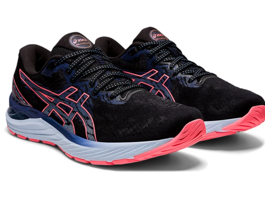 ASICS Women's GEL-CUMULUS 23 Running Shoes - Black/Blazing Coral