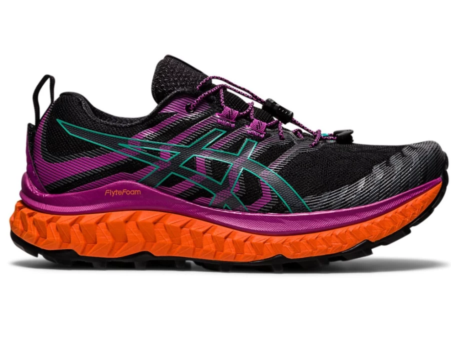 ASICS Women's TRABUCO MAX Running Shoes in Black/Digital Grape