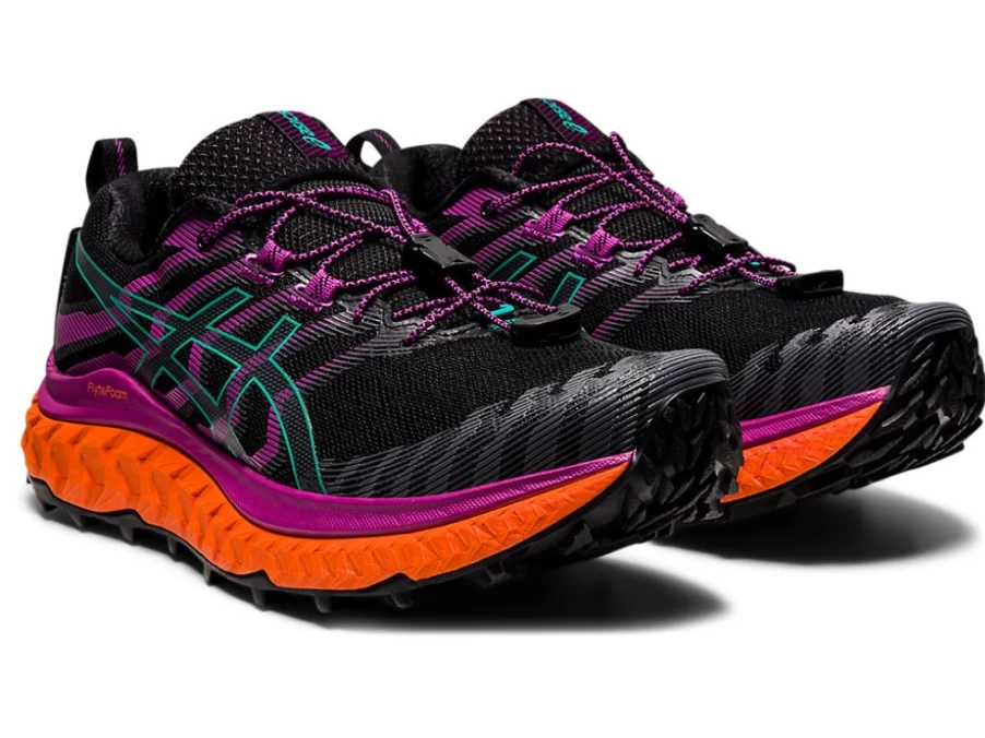 ASICS Women's TRABUCO MAX Running Shoes in Black/Digital Grape