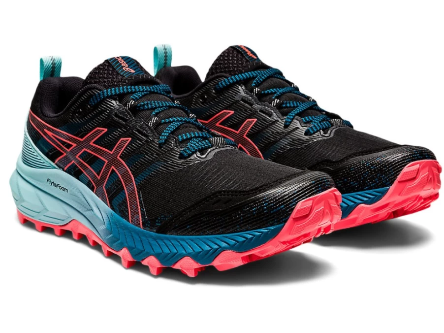 ASICS GEL-TRABUCO 9 Women's Trail Running Shoes - Black/Blazing Coral
