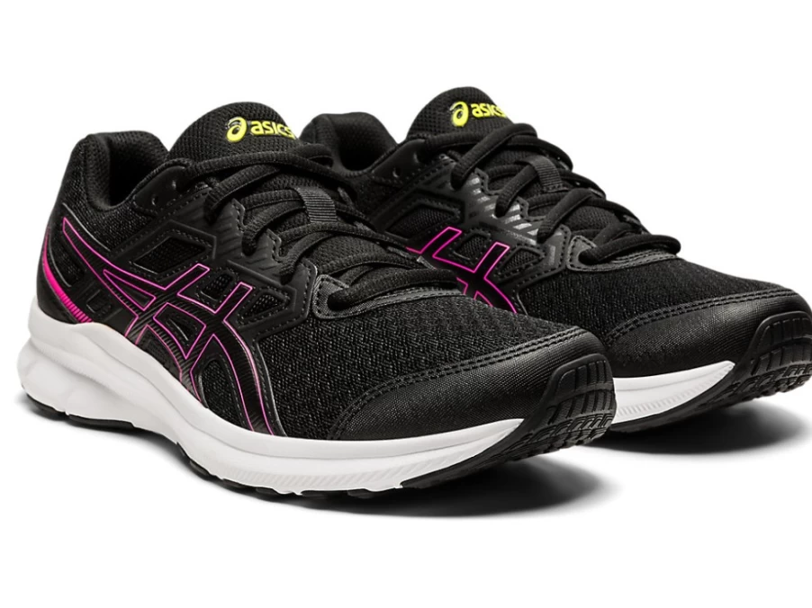 ASICS JOLT 3 D Women's Running Shoes in Black/Hot Pink