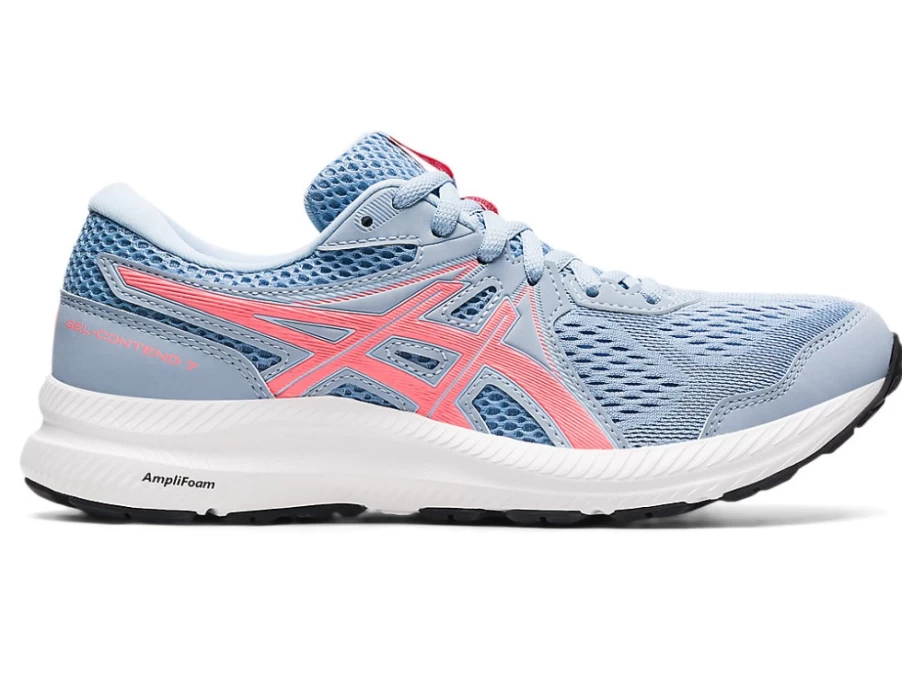 ASICS Women's GEL-CONTEND 7 Running Shoes in Mist/Blazing Coral