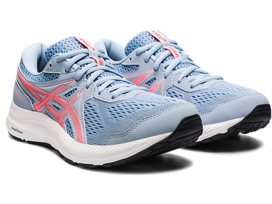 ASICS Women's GEL-CONTEND 7 Running Shoes in Mist/Blazing Coral