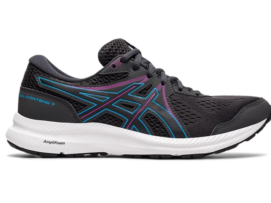 ASICS Women's GEL-CONTEND 7 Running Shoes - Graphite Grey/Digital Aqua