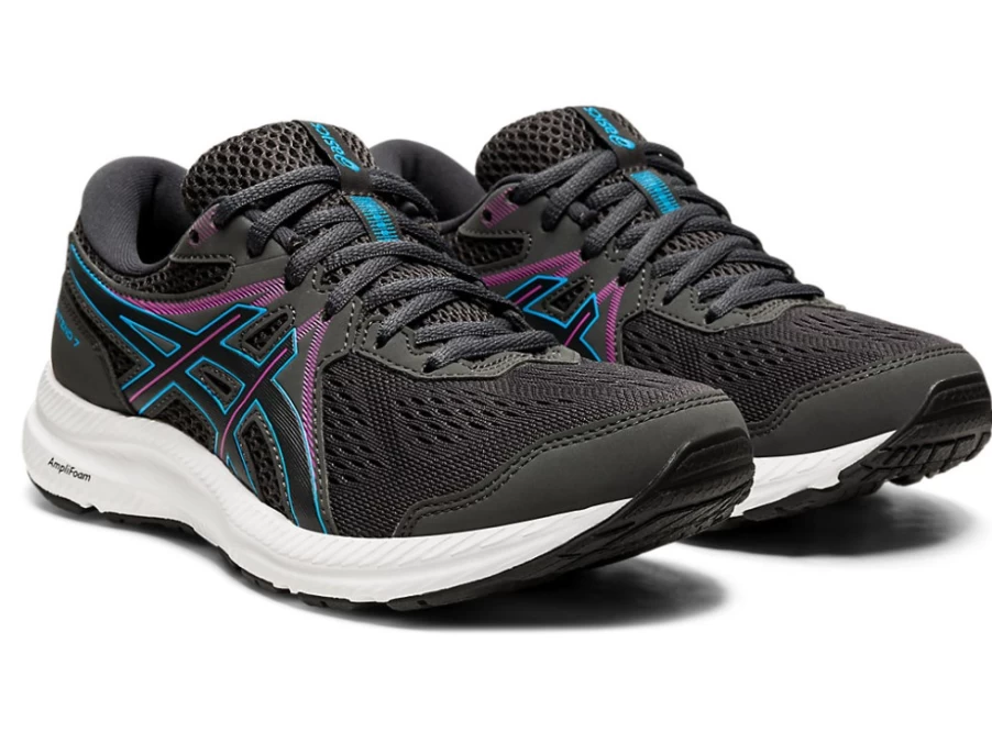 ASICS Women's GEL-CONTEND 7 Running Shoes - Graphite Grey/Digital Aqua