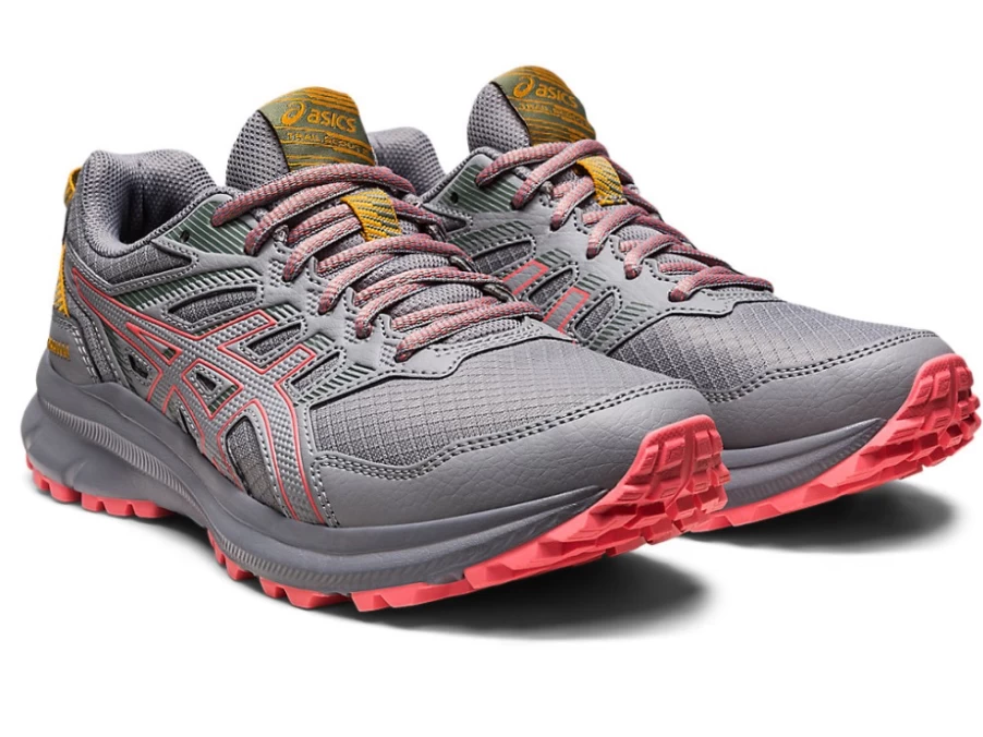 ASICS Women's TRAIL SCOUT 2 Running Shoes in Sheet Rock/Papaya Color