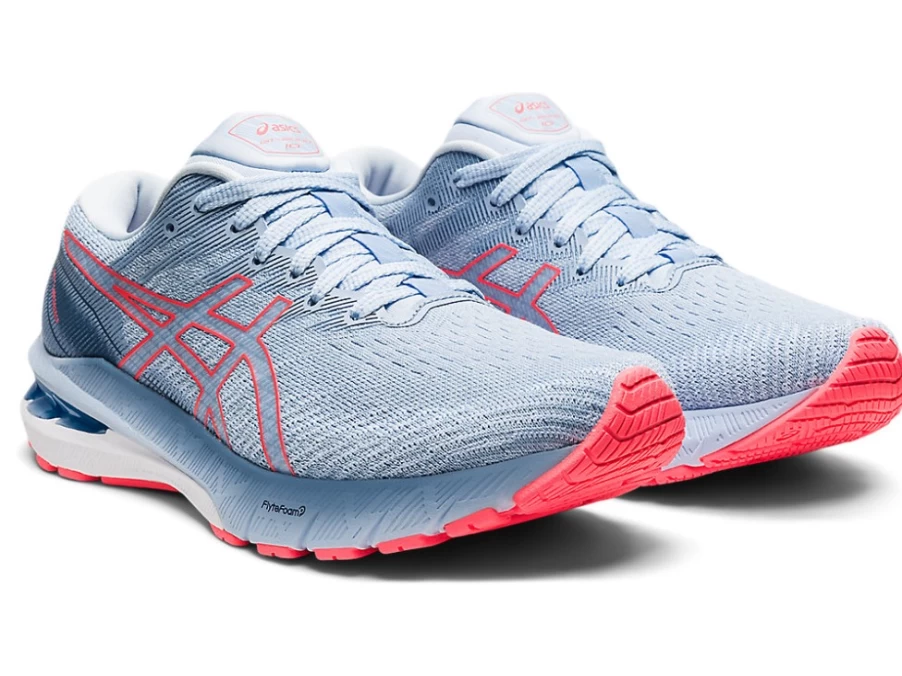 ASICS Women's GT-2000 10 Running Shoes in Mist/Blazing Coral - Lightweight Stability Sneakers