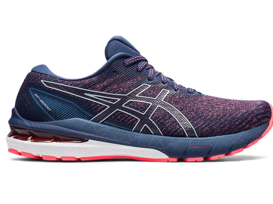 ASICS Women's GT-2000 10 Running Shoes - Blazing Coral/Thunder Blue