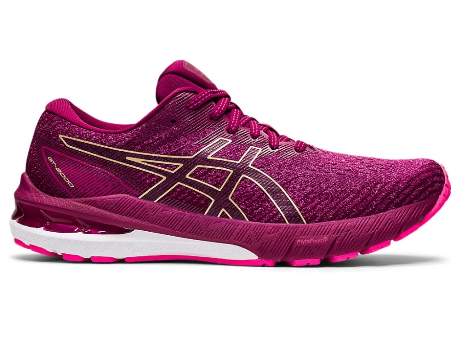 ASICS Women's GT-2000 10 Running Shoes - Pink Glo/Champagne