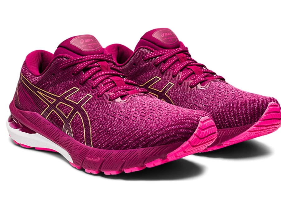 ASICS Women's GT-2000 10 Running Shoes - Pink Glo/Champagne