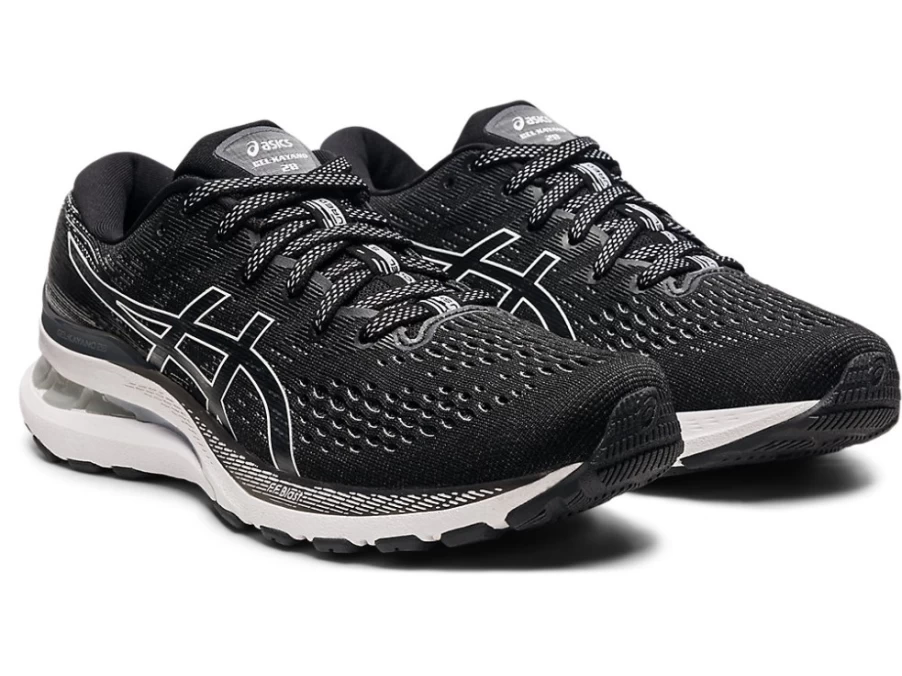 ASICS Women's GEL-KAYANO 28 Running Shoes - Black/White