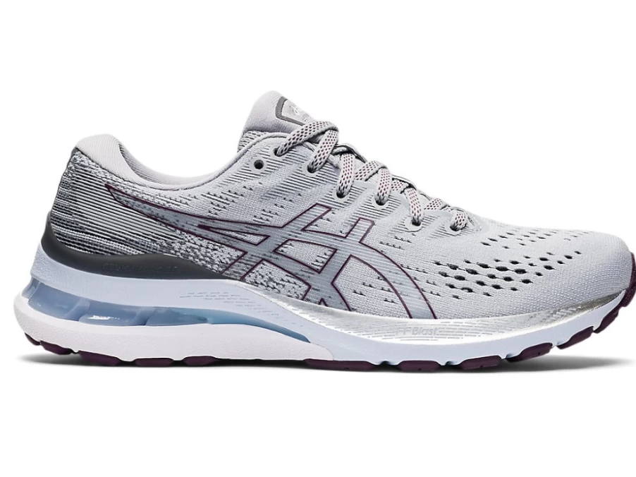 ASICS Women's GEL-KAYANO 28 Running Shoes - Piedmont Grey/Deep Plum