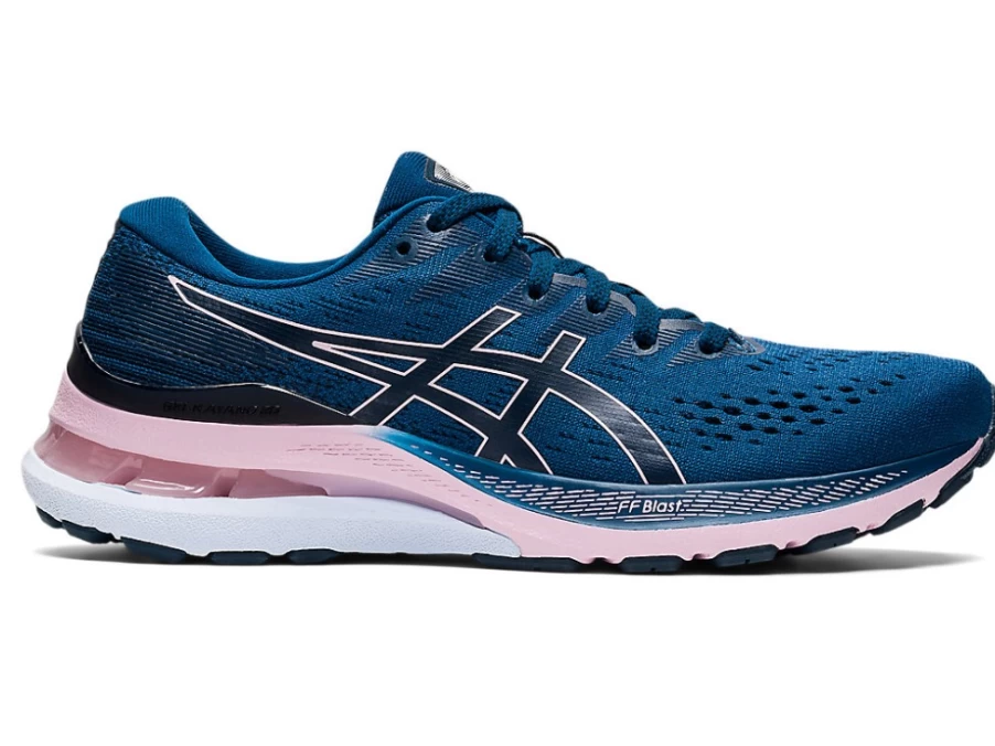 ASICS GEL-KAYANO 28 (D) Women's Running Shoes - Mako Blue/Barely Rose