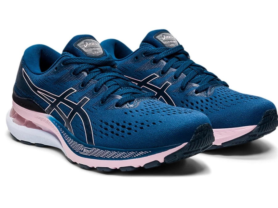 ASICS GEL-KAYANO 28 (D) Women's Running Shoes - Mako Blue/Barely Rose