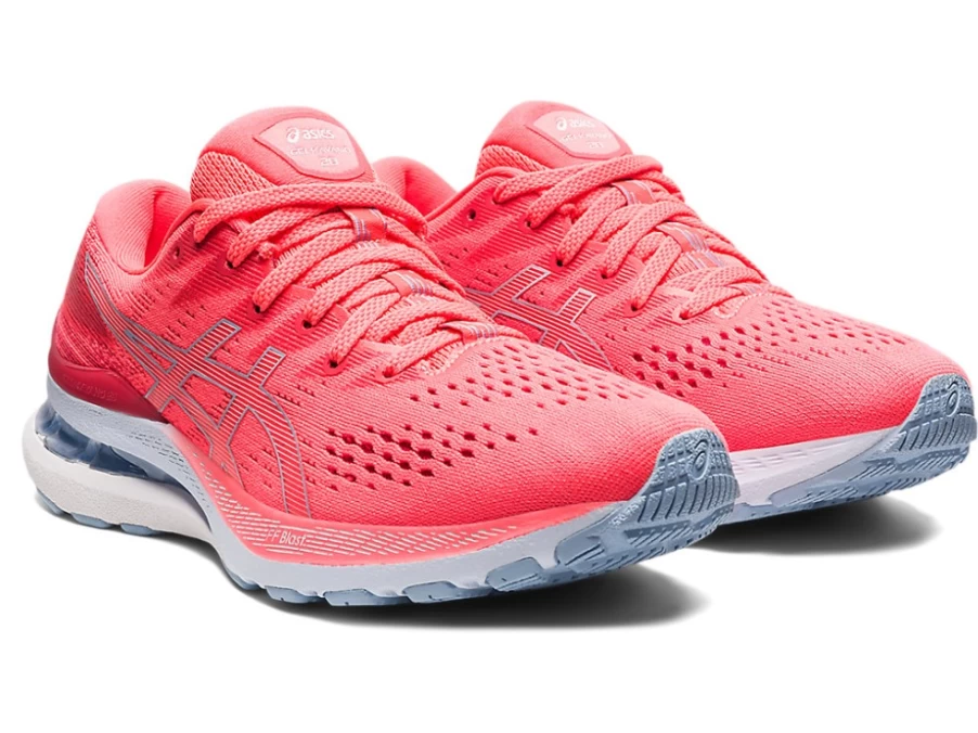 ASICS Women's GEL-KAYANO 28 Running Shoes - Blazing Coral/Mist, Stability Support for Women