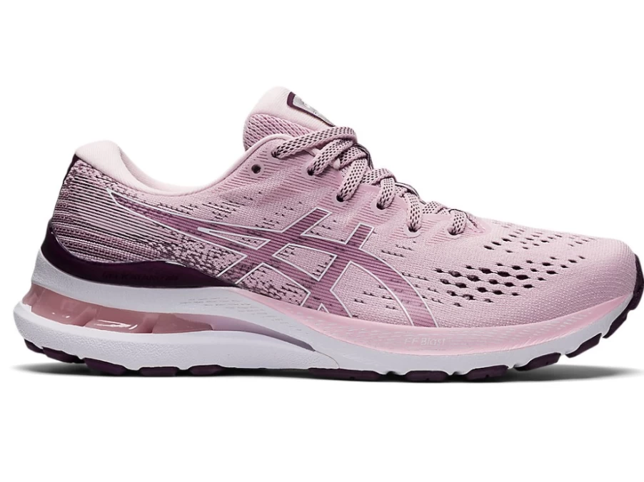 ASICS GEL-KAYANO 28 (D) Running Shoes for Women - Barely Rose/White