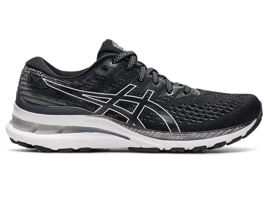 ASICS Women's GEL-KAYANO 28 Running Shoes - Black/White