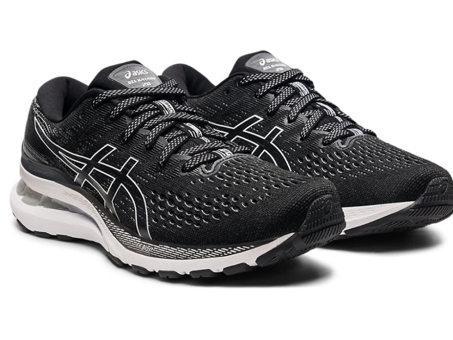 ASICS Women's GEL-KAYANO 28 Running Shoes - Black/White