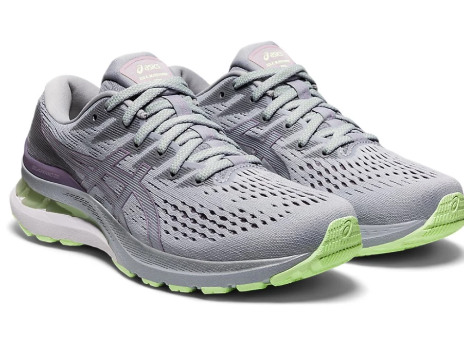 ASICS Women's GEL-KAYANO 28 Running Shoes - Piedmont Grey/Soft Lavender