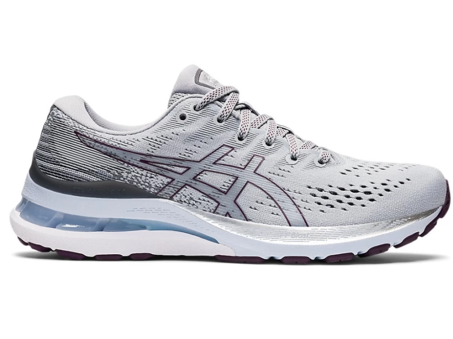 ASICS Women's GEL-KAYANO 28 Running Shoes - Piedmont Grey/Deep Plum