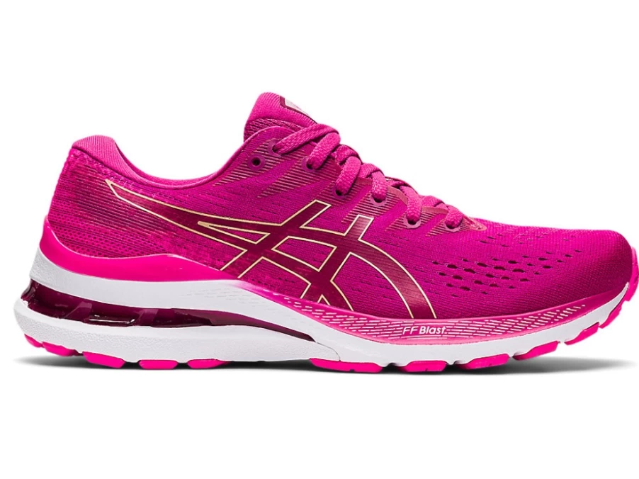 ASICS GEL-KAYANO 28 Women's Running Shoes - Fuchsia Red/Pink Glo