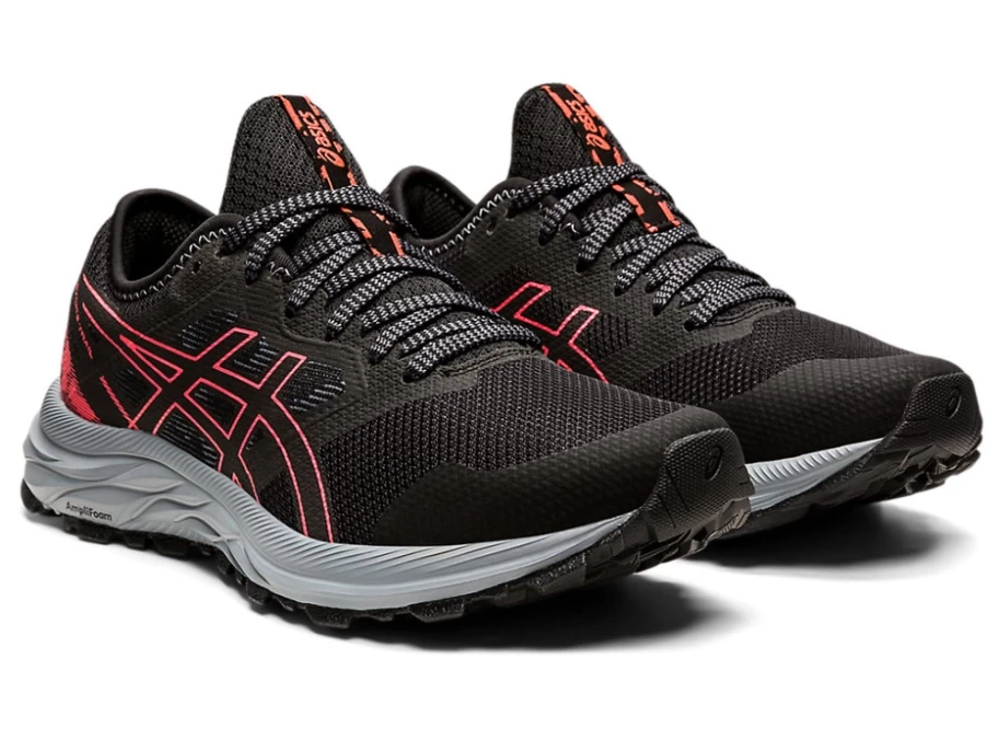 ASICS Women's GEL-EXCITE TRAIL Running Shoes - Black/Blazing Coral