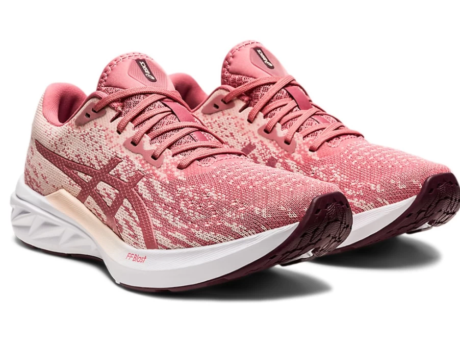ASICS Women's DYNABLAST 2 Running Shoes in Pearl Pink/Deep Mars